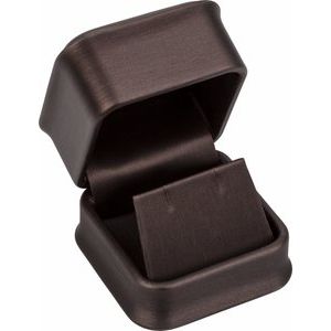 Bronze Leatherette Flap Earring Box