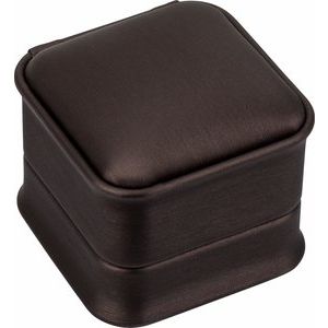 Bronze Leatherette Flap Earring Box