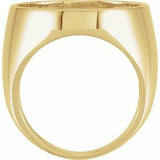 14K Yellow Coin Frame Bezel Ring Mounting for 21.4 mm Coin