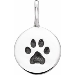 Sterling Silver Paw Print Charm/Pendant