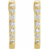 14K Yellow 1/3 CTW Natural Diamond Hinged 15.25 mm Hoop Earrings