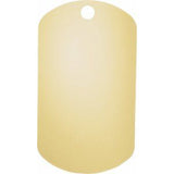 14K Yellow 18 Gauge Dog Tag Stamping with Internal Drilled Eyelet