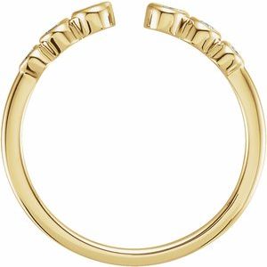 14K Yellow 1/4 CTW Natural Diamond Negative Space Ring