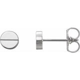 Sterling Silver Geometric Stud Earrings