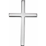 Platinum 21.7x13.5 mm Cross Pendant