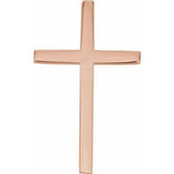 14K Rose 25.7x15.7 mm Cross Pendant
