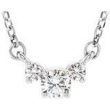 14K White 1/3 CTW Natural Diamond 16-18" Necklace
