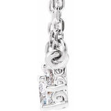 14K White 1/3 CTW Natural Diamond 16-18" Necklace