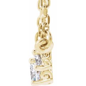 14K Yellow 1/3 CTW Natural Diamond 16-18" Necklace