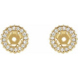 14K Yellow 1/5 CTW Natural Diamond Earring Jackets