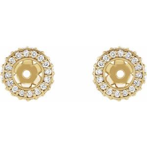 14K Yellow 1/5 CTW Natural Diamond Earring Jackets
