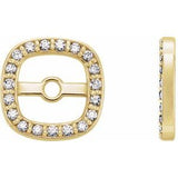 14K Yellow .08 CTW Natural Diamond Halo-Style Earring Jackets