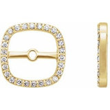 14K Yellow .08 CTW Natural Diamond Halo-Style Earring Jackets