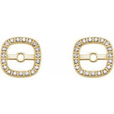 14K Yellow 1/10 CTW Natural Diamond Halo-Style Earring Jackets