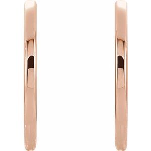 14K Rose Hinged 38 mm Hoop Earrings