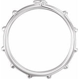 Sterling Silver 2.5 mm Rosary Ring Size 10
