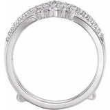 14K White 1/2 CTW Natural Diamond Ring Guard