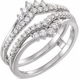 14K White 1/2 CTW Natural Diamond Ring Guard