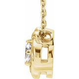 14K Yellow 1/6 CTW Natural Diamond Knot 16-18" Necklace