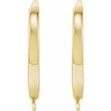 14K Yellow Click-In Lever Back Earring Top
