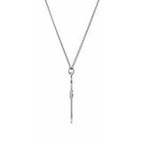 Sterling Silver 27x18 mm Cross 18" Necklace