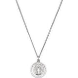 Sterling Silver 12 mm Miraculous Medal 18" Necklace