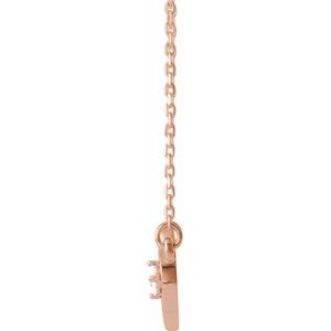 14K Rose 1/10 CTW Natural Diamond Infinity-Inspired Heart 16-18" Necklace