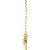 14K Yellow 1/10 CTW Natural Diamond Infinity-Inspired Heart 16-18" Necklace