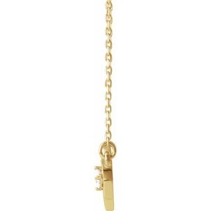 14K Yellow 1/10 CTW Natural Diamond Infinity-Inspired Heart 16-18" Necklace