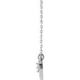 14K White 1/10 CTW Natural Diamond Infinity-Inspired Heart 16-18" Necklace