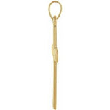 14K Yellow 21x13.5 mm Cross Pendant