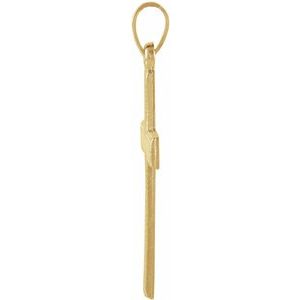 14K Yellow 21x13.5 mm Cross Pendant