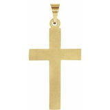 14K Yellow 21x13.5 mm Cross Pendant