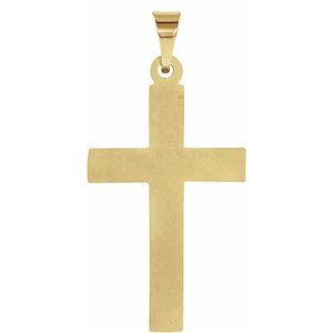 14K Yellow 21x13.5 mm Cross Pendant