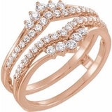 14K Rose 1/2 CTW Natural Diamond Ring Guard