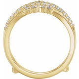 14K Yellow 1/2 CTW Natural Diamond Ring Guard