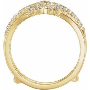 14K Yellow 1/2 CTW Natural Diamond Ring Guard