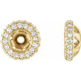 14K Yellow 1/5 CTW Natural Diamond Earring Jackets