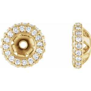 14K Yellow 1/5 CTW Natural Diamond Earring Jackets