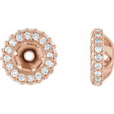 14K Rose 1/5 CTW Natural Diamond Earrings Jacket