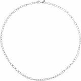 Sterling Silver 3.5 mm Knurled Cable  7" Chain