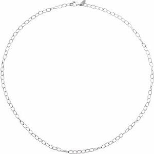 Sterling Silver 3.5 mm Knurled Cable 18" Chain