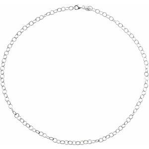 Sterling Silver 4.5 mm Knurled Cable 24" Chain