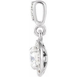 Platinum 9/10 CTW Natural Diamond Halo-Style Pendant
