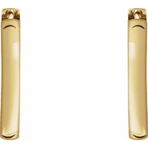14K Yellow Hinged 18 mm Hoop Earrings