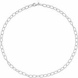 Sterling Silver 6 mm Knurled Cable 18" Chain