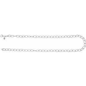 Sterling Silver 6 mm Knurled Cable 18" Chain