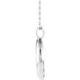 Platinum Crescent Moon 16-18" Necklace