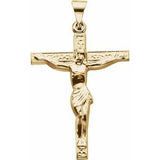 18K Yellow 24.5x19.2 mm Crucifix Pendant