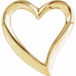 10K Yellow Heart Slide Pendant